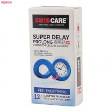 کاندوم سوئیس کر مدل Super Delay  بسته 12 عددی